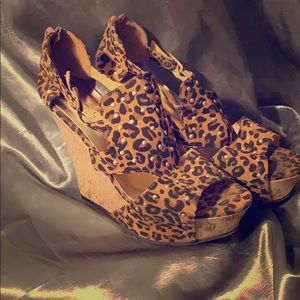 Leopard Print Wedges